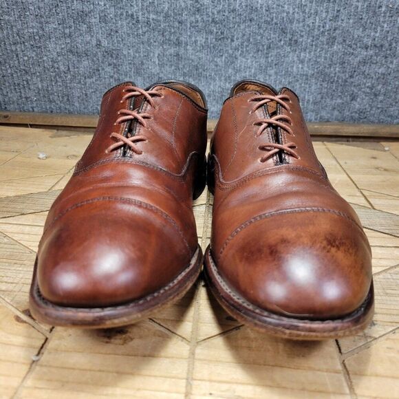 ALLEN EDMONDS Park Avenue Cap Toe Oxford Oxblood Burgundy 9 3E EEE MADE USA 5610 - Picture 4 of 13